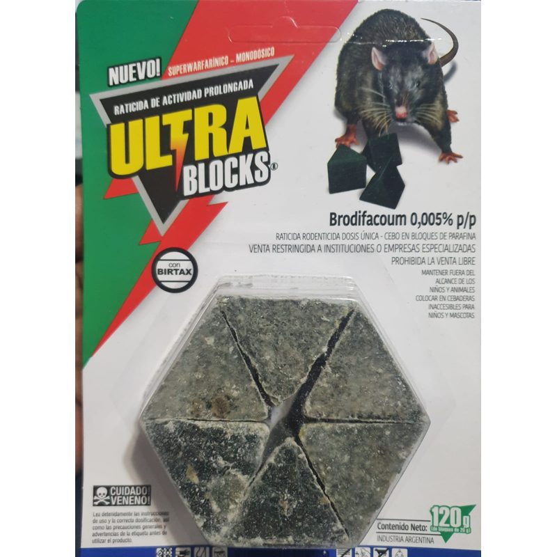 Ultra block x 120 gr Control de Roedores